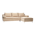 **Sofa w kolorze beżowym z siedziskiem typu chaise longue**
